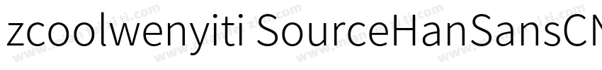zcoolwenyiti SourceHanSansCN Medium字体转换